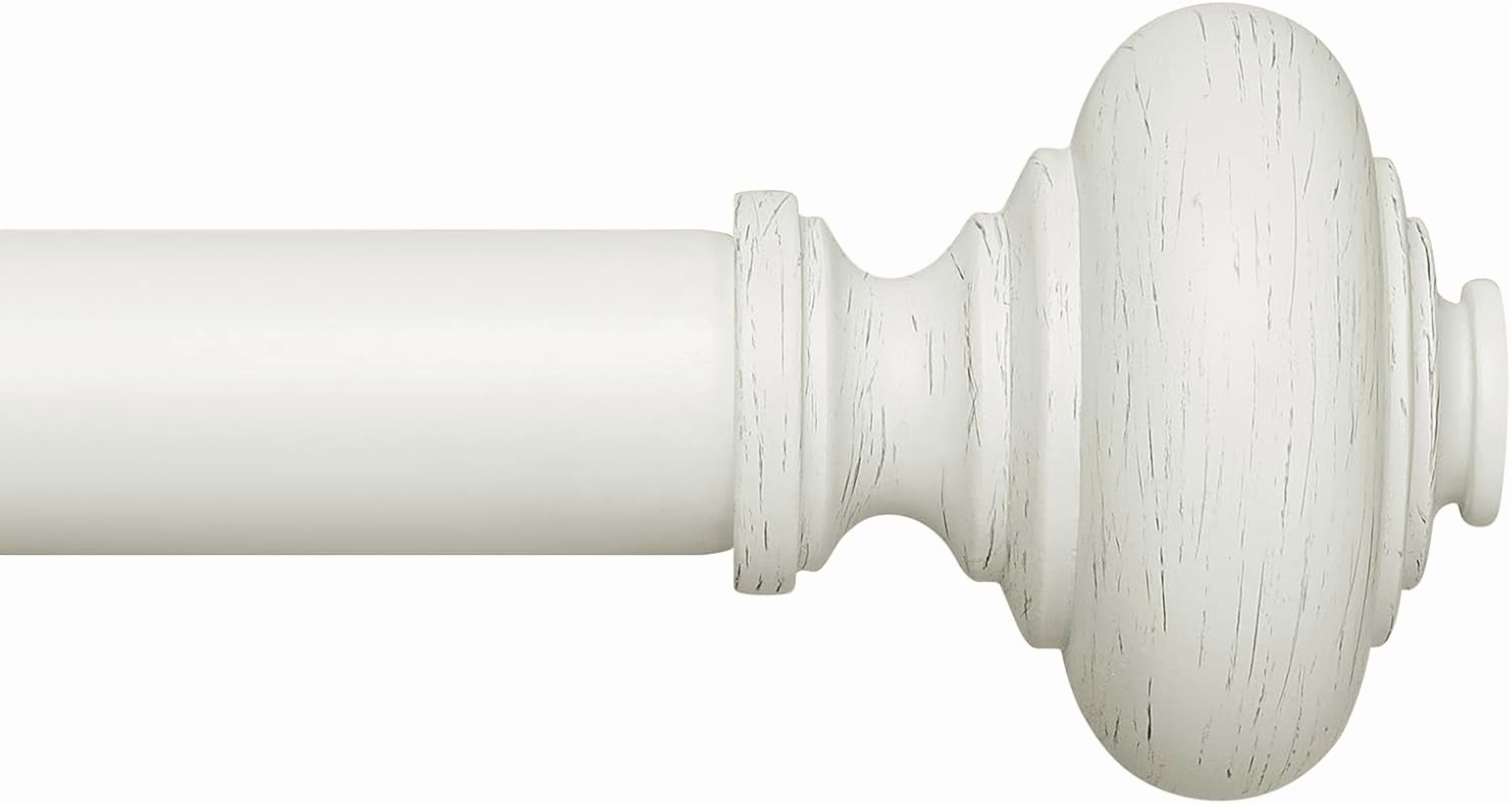 Antique White Curtain Rods for Windows 48 to 84 Inch, Decorative Heavy ...