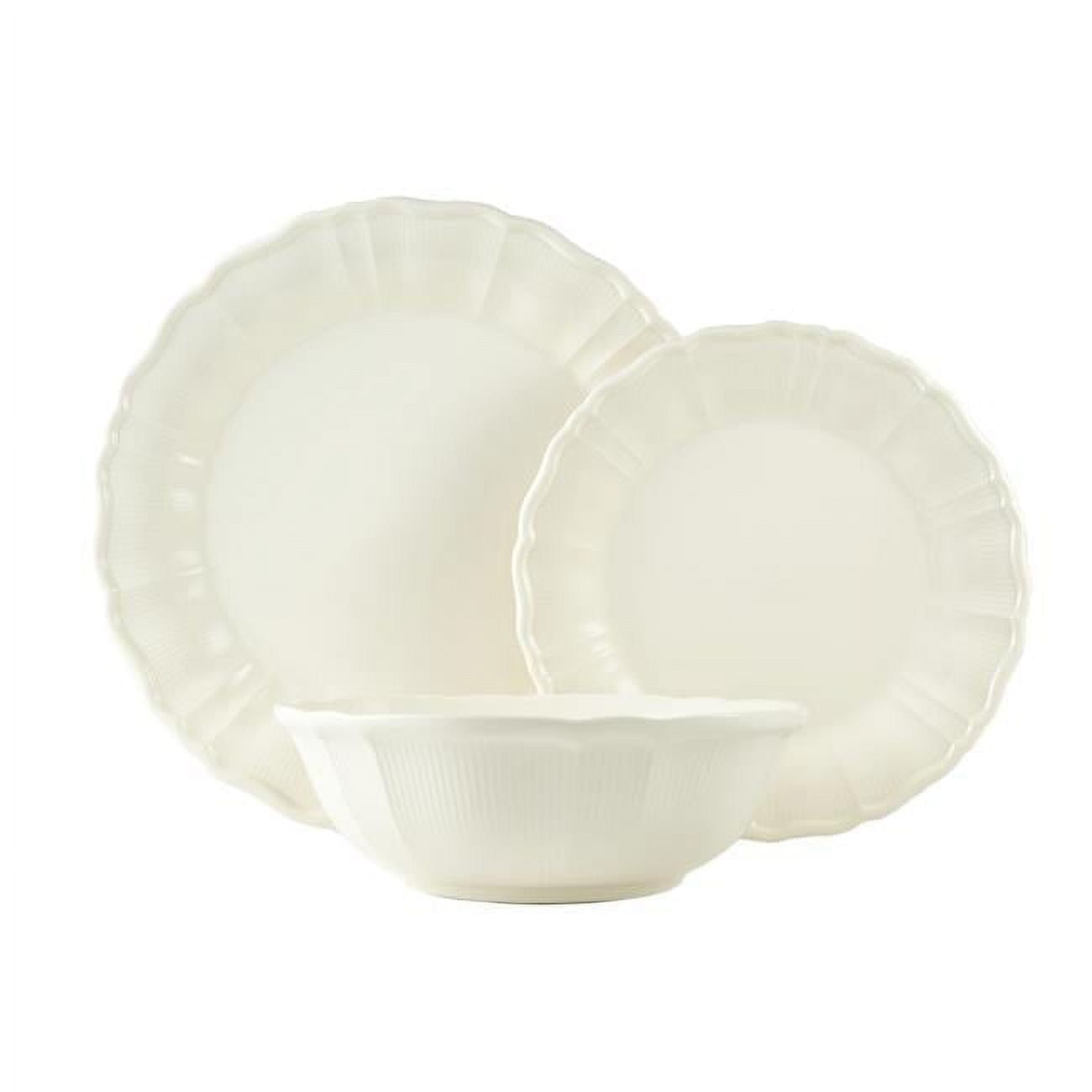 Antique White Dinner Set - 12 Piece