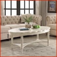 thumbnail image 1 of Antique White French Style Coffee Table with Bottom Shelf – Durable Storage for Living Room, 1 of 5