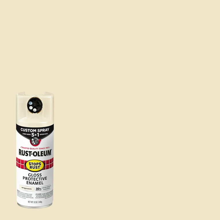 Rust-Oleum Stops Rust Gloss Antique White 12 Oz. Anti-Rust Spray Paint -  Baller Hardware