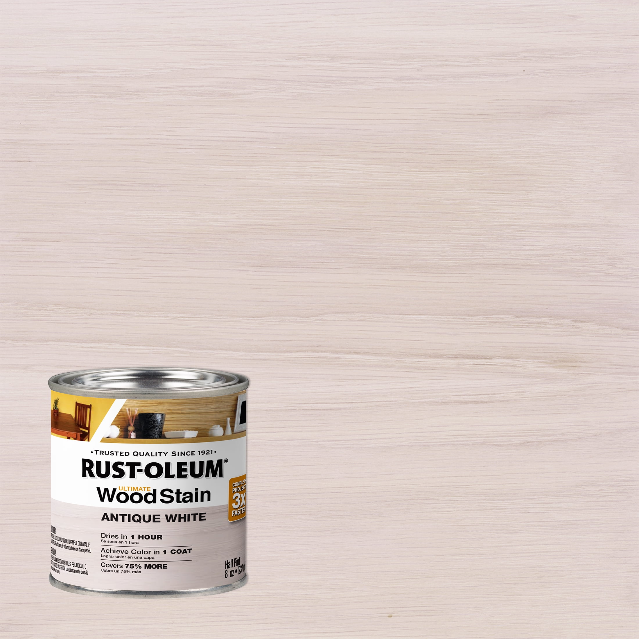 Antique White, Rust-Oleum Ultimate Wood Stain-205897, Half Pint
