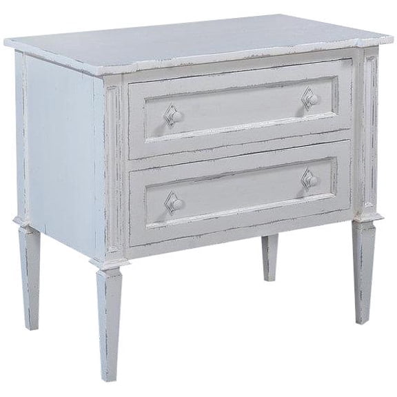Antique White Selena Nightstand | Solid Wood Bedroom Furniture