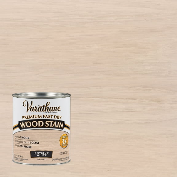 2 Pack, Antique White, Varathane Premium Fast Dry Wood Stain-297424, Quart