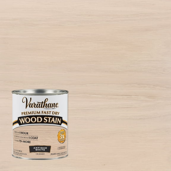 Antique White, Varathane Premium Fast Dry Wood Stain-297424, Quart