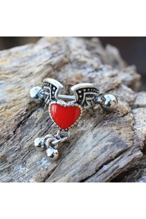 Antique Winged Heart Cartilage Cuff Earring