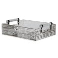 thumbnail image 1 of Antique Wood Tray with Side Handles - 12in, 1 of 4