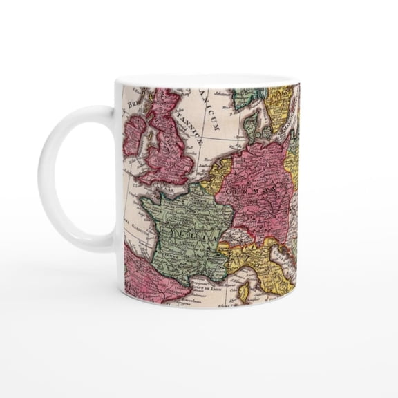 Antique World Map Mug - Great idea Office gift - Great Travellers and Gift Adventurers.