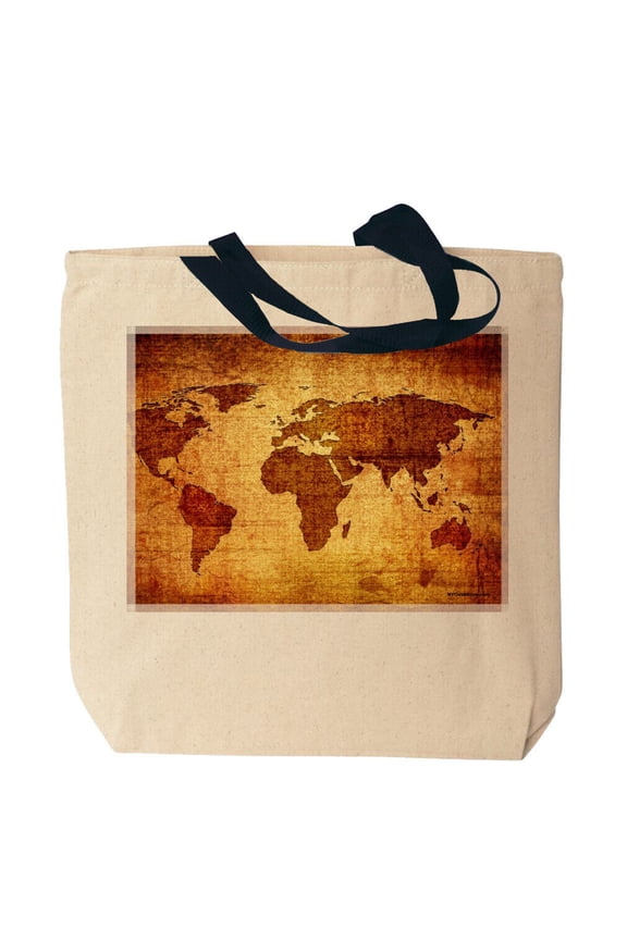 Antique World Map Tote Bag Vintage Map Design