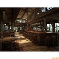 thumbnail image 1 of Antique library Old Tavern Barista Coffee Shop Bar Photography Backdrop Warm Medieval Inn Fantasy Photo Studio Background JG-03, 1 of 5
