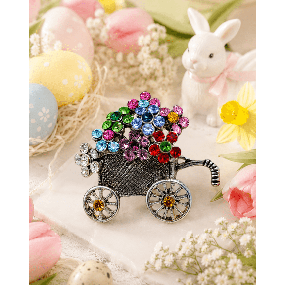 Just Love Jewels Flower Silver, Nature & Floral Pin Brooch, 1 Count