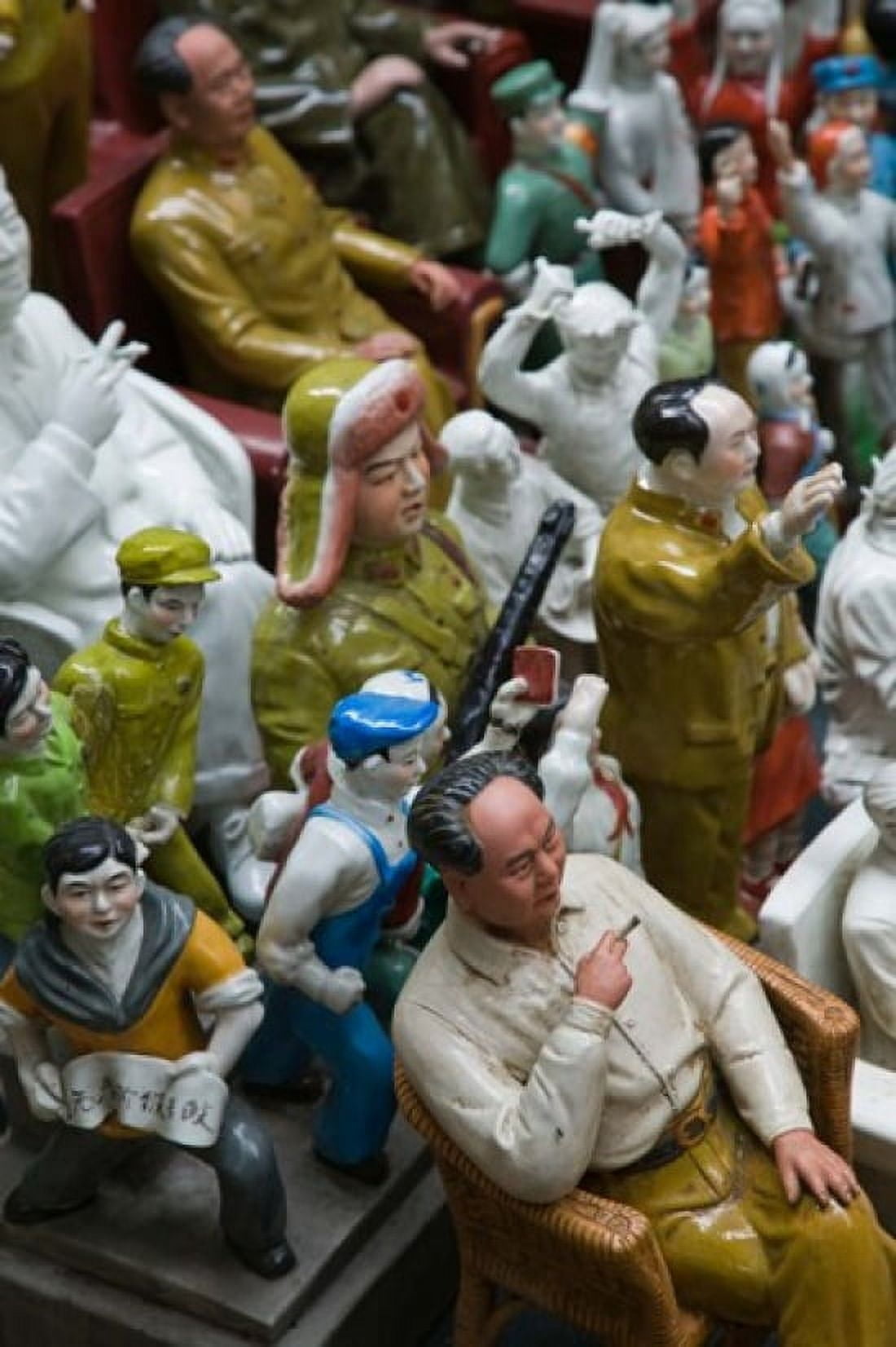 Antique store display of Chairman Maos communist era souvenir statues Hollywood Road Central District Hong Kong Canvas Art - Panoramic Images (24 x 36)