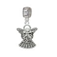 thumbnail image 1 of Antiqued Angel with Bow & Crystal - Lil Sister Charm Bead, 1 of 1