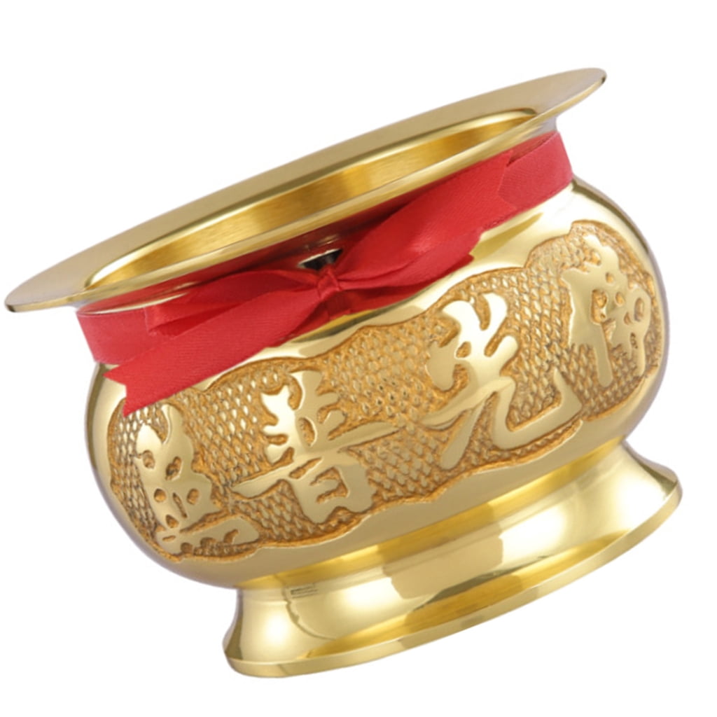 Antiqued Brass Incenses Burners Holder Offering Bowl Chinese Buddhas Censers