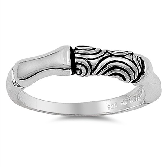 Antiqued Celtic Bali Swirl Spiral Ring .925 Sterling Silver Band Jewelry Female Male Unisex Size 9
