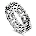 thumbnail image 1 of Antiqued Celtic Knot Eternity Wedding Ring .925 Sterling Silver Band Jewelry Female Male Size 4, 1 of 4