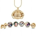 thumbnail image 1 of Antiqued Expandable 4 Photo Ball Locket With Chain - Yellow Gold Plated, 1 of 1