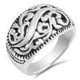 thumbnail image 1 of Antiqued Filigree Swirl Floral Vintage Ring .925 Sterling Silver Band Jewelry Female Male Size 9, 1 of 4