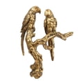 thumbnail image 1 of Antiqued Gold Parrots Sculpture, 1 of 1