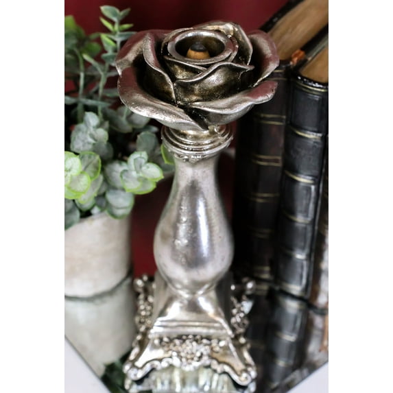 Antiqued Gothic Rococo Baroque Shades Of Alchemy Rose Decorative Candle Holder
