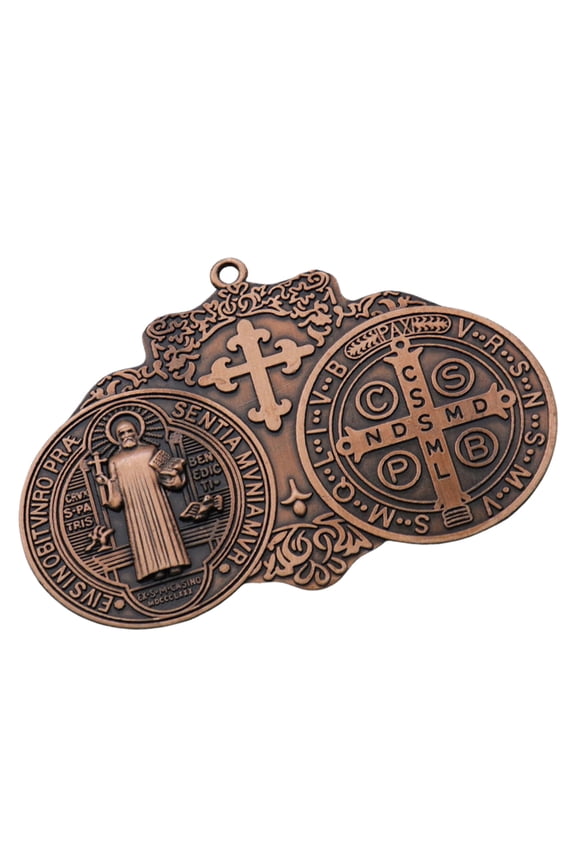 Antiqued Metal Christians Keychain Pendant Key Chain Prayer Ornament Pendant for Car Auto Rear Mirrored Decoration