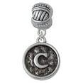thumbnail image 1 of Antiqued Round Seal - Initial - C - Large Rope with Cross Beads Charm Bead, 1 of 1
