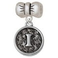 thumbnail image 1 of Antiqued Round Seal - Initial - I - Bow Charm Bead, 1 of 1