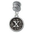 thumbnail image 1 of Antiqued Round Seal - Initial - X - Large Rope with Cross Beads Charm Bead, 1 of 1