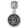 thumbnail image 1 of Antiqued Round Seal - Owl - Wife Charm Bead, 1 of 1