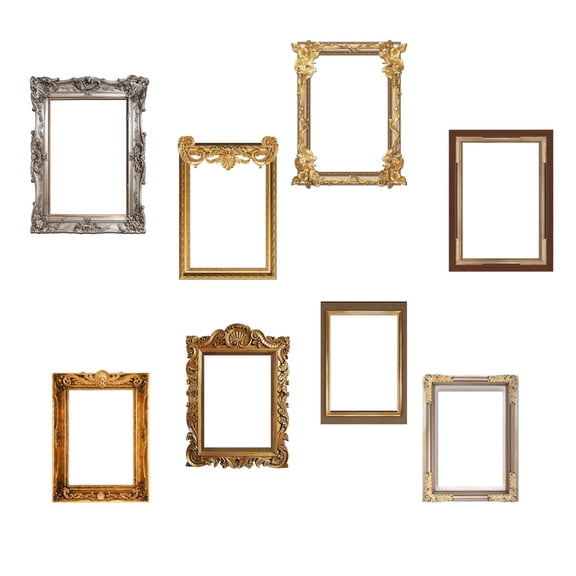 Antiqued Wall Sticker Removable Frame Border Decals For Kids Room, Bedroom, Living Room Decor