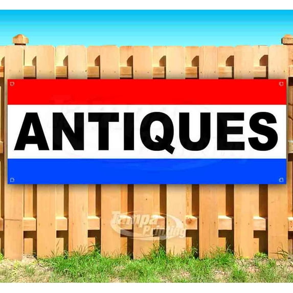 Antiques 13 oz Vinyl Banner With Metal Grommets