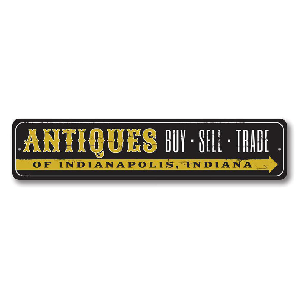 Antiques Buy Sell Trade Sign Store Metal Wall Metal Decor Sign SIZE 4
