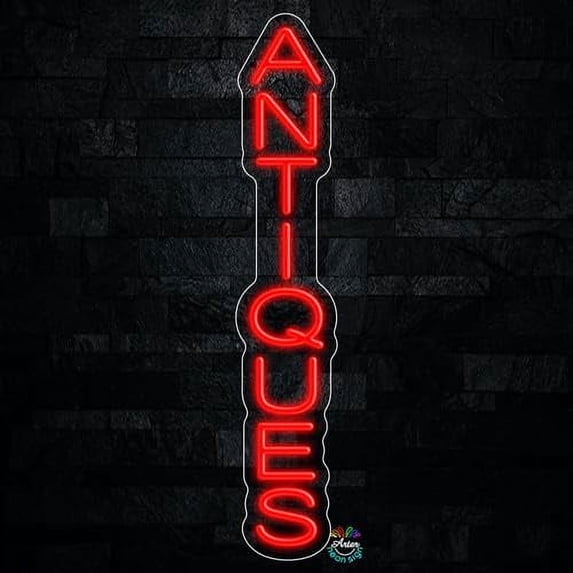 Antiques LED Neon Sign 5"L x 27"H #32018