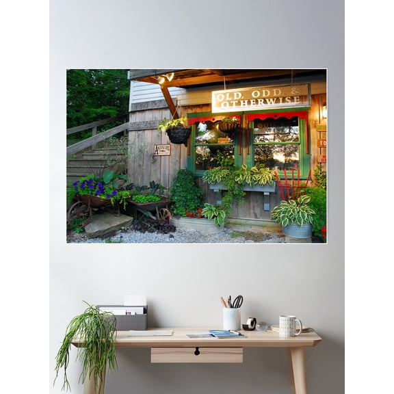 Antiques & Old Stuff Poster Wall Art, Modern Wall Decor For Living Room Bedroom, 24x36 UNFRAMED