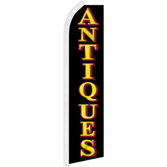Antiques Swooper Feather Flag - Great for Thift Shops, Businesses, and Flea Markets