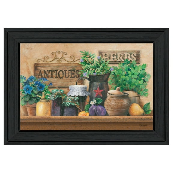 Antiques and Herbs By Ed Wargo Printed Wall Art Wood Multi-Color