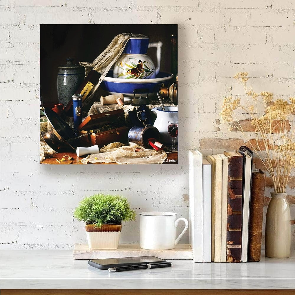 Antiques by photographer Steven A. Heller - 14"x14" Canvas Artwork - Multi-Color 14 x 14