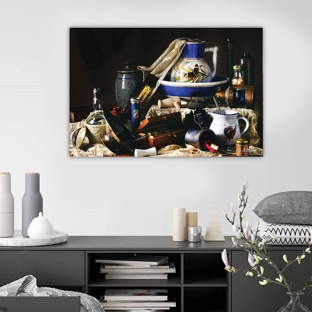 Antiques by photographer Steven A. Heller - 14"x14" Canvas Artwork - Multi-Color 16 x 20