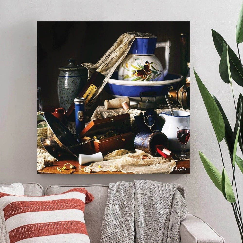 Antiques by photographer Steven A. Heller - 14"x14" Canvas Artwork - Multi-Color 30 x 30