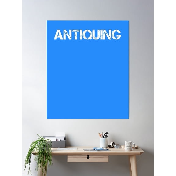 Antiquing Stacked Word Poster Wall Art, Modern Wall Decor For Living Room Bedroom, 16x24 UNFRAMED