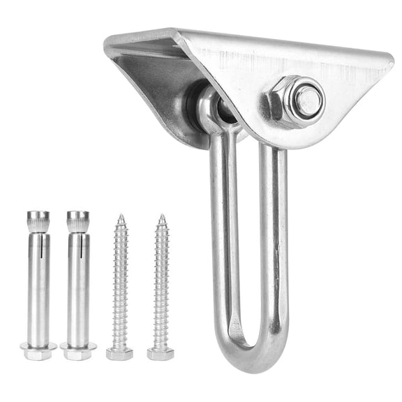 Antirust Stainless Steel Swing Mount, Yoga Swing Suspension Hooks 360 Rotate for Free Swivel, Heavy Duty Commercial Quality Hooks for Indoor Outdoor Gym Use, 1PCS