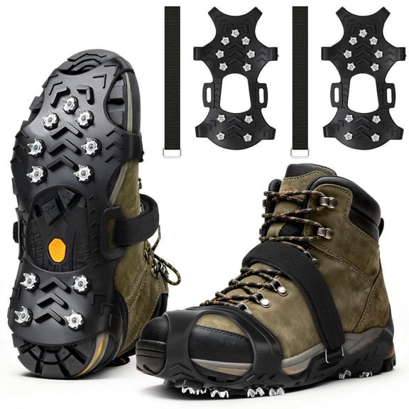 Antirutsch Für Schuhe Winter Hiking Ice Cleats Crampons 1 Pairs Anti-Slip Snow Traction Spikes For Boots Mountaineering Outdoor Sports Adventure Metal 8.85*5.31 In