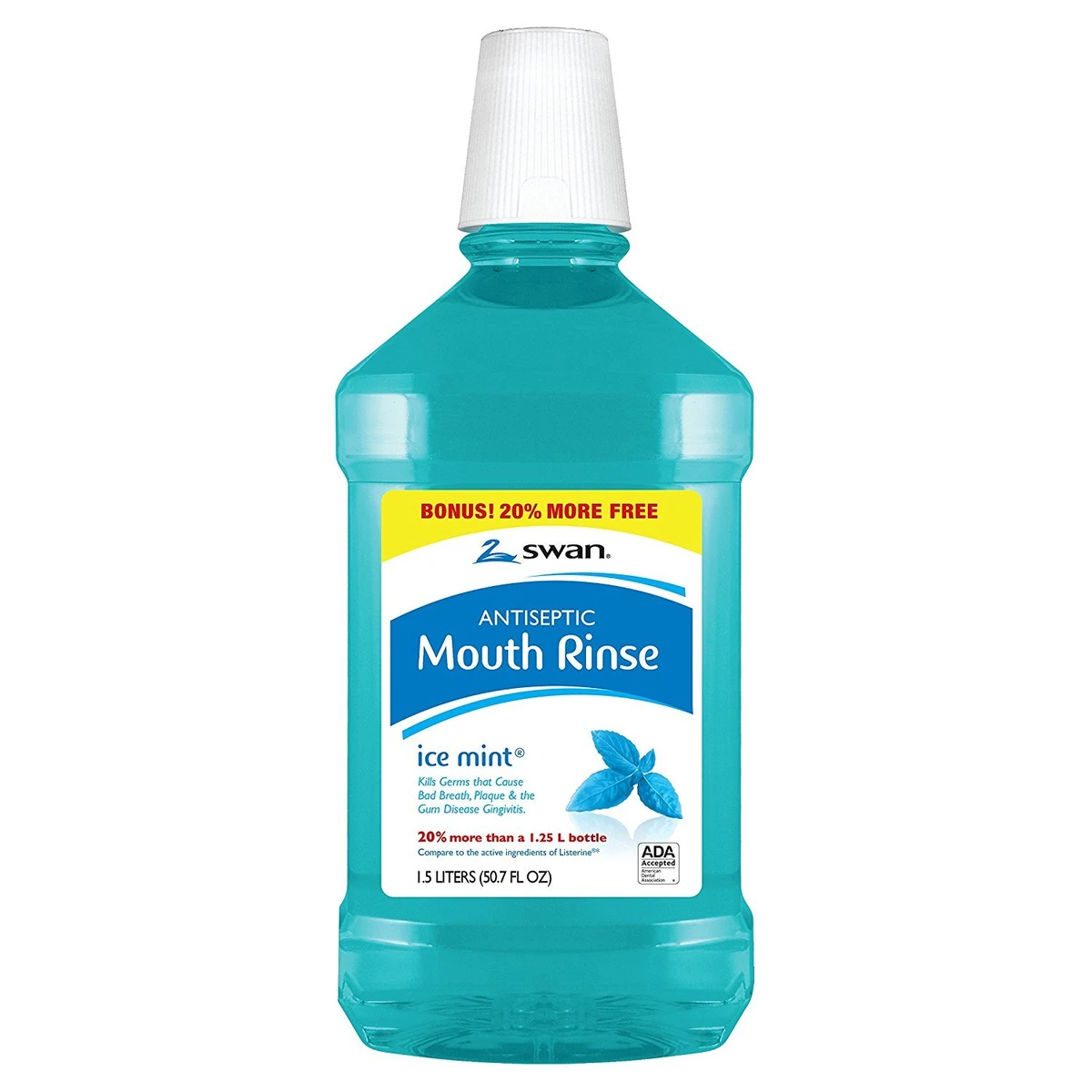 Antiseptic Swan Mouthwash Mouth Rinse Ice Mint by 33.8 oz