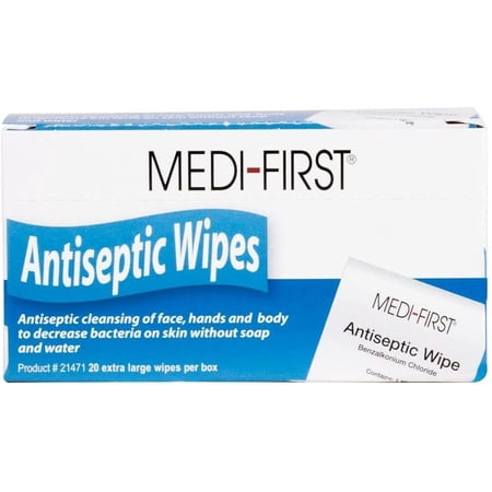 Antiseptic Wipes By Medi-First 20 Extra Large Pads, MS-60710
