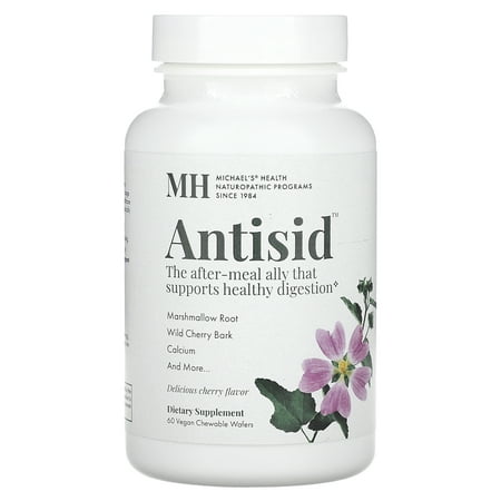 Antisid, Cherry, 60 Vegan Chewable Wafers, Michael's Naturopathic