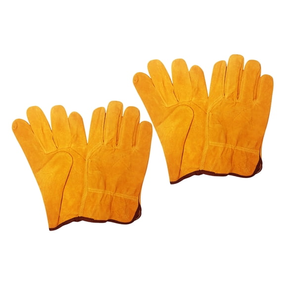 Antislip Welding Gloves with Reinforced Cowhides Construction Heat Protections for Construction Workshop Use