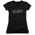 thumbnail image 1 of - Antisocial Butterfly - Juniors Cap Sleeve V-Neck Shirt - Large, 1 of 2