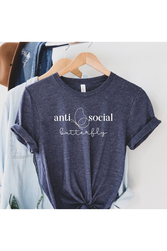 Antisocial Butterfly T-Shirt: Unisex Tee All Size S-5Xl
