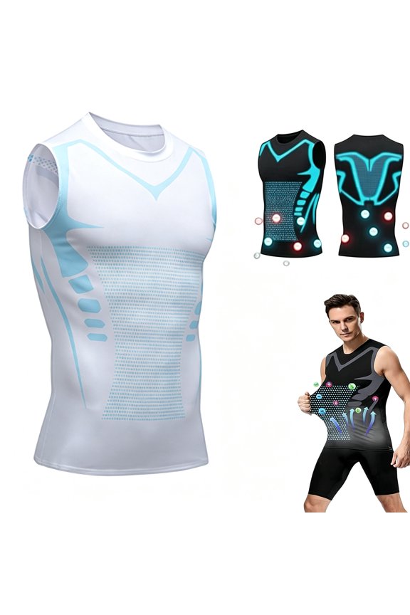Antistab Vest for Men, Compression Vest | Comfortable Breathable, and Invisible, Version Ionic Shaping Sleeveless Vest for Men to Build a Perfect Body