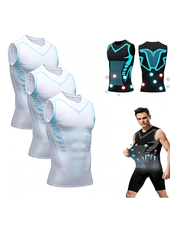Antistab Vest for Men, Compression Vest | Comfortable Breathable, and Invisible, Version Ionic Shaping Sleeveless Vest for Men to Build a Perfect Body
