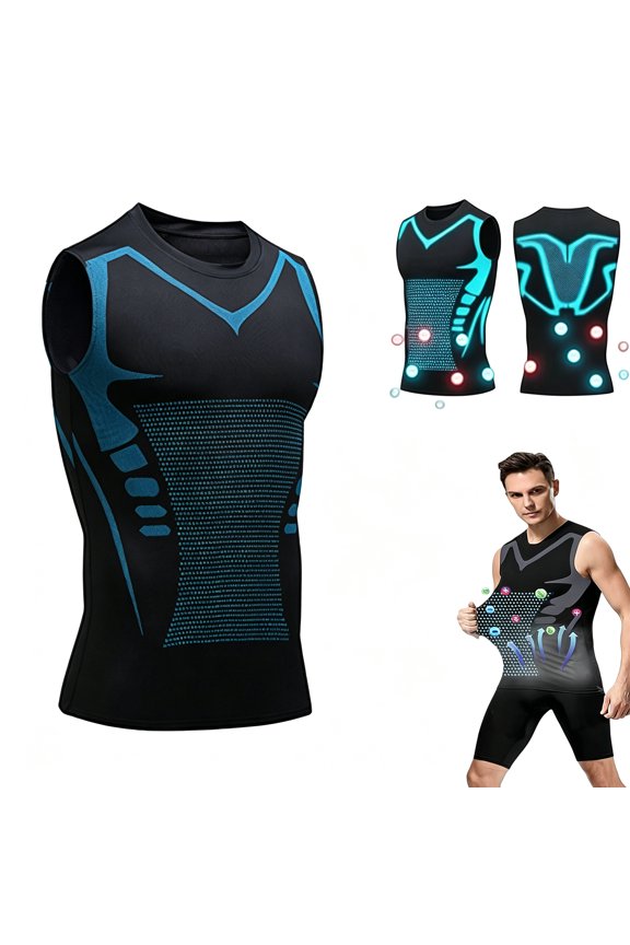 Antistab Vest for Men, Compression Vest | Comfortable Breathable, and Invisible, Version Ionic Shaping Sleeveless Vest for Men to Build a Perfect Body